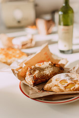 bakery on the wooden table
