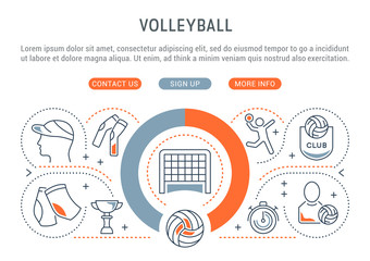 Vector Banner of the Volleyball.