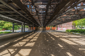 Berlin, Germany - melting together concrete and iron, some spots of Berlin remind the industrial revolution
