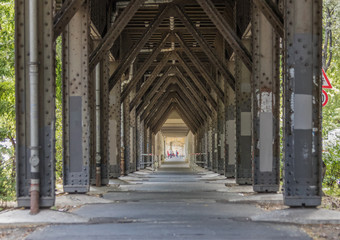 Berlin, Germany - melting together concrete and iron, some spots of Berlin remind the industrial revolution