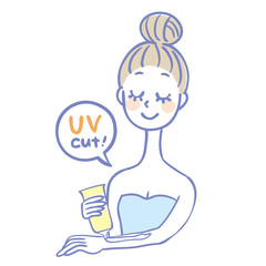 UVカット　日焼けどめ　女性