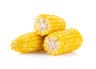 corn on white background. full depth of field