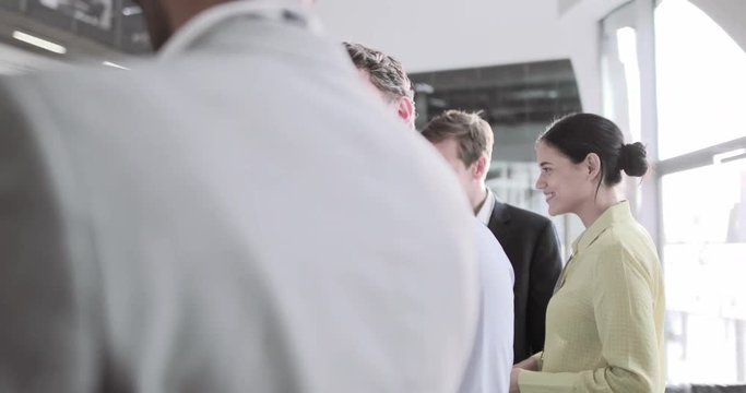 Business executives meeting at a networking event