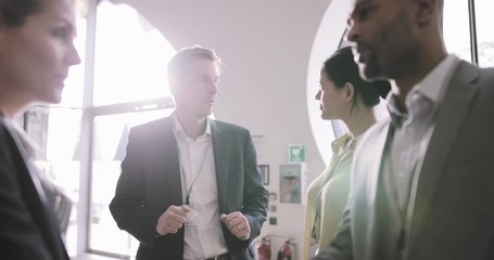 Business executives meeting at a networking event