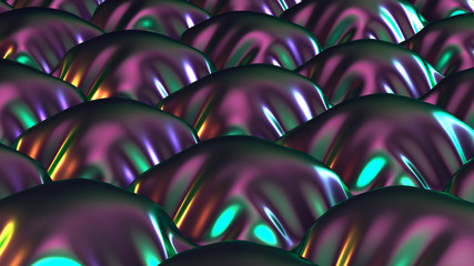 Fototapeta premium 3d rendering. Abstract cloth background. Holographic oil.