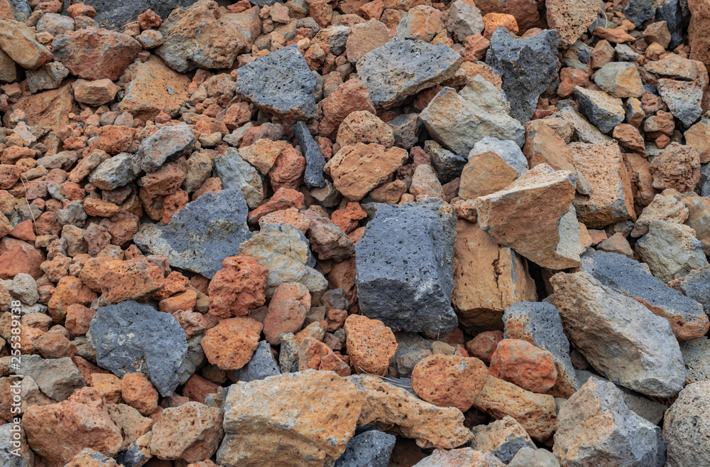 Wall mural colorful volcanic rocks texture