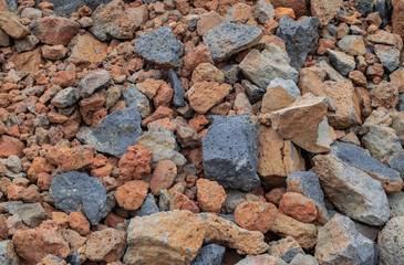 Colorful volcanic rocks texture