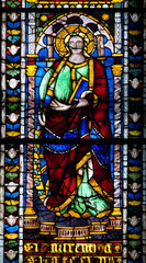 Fototapeta premium Stained glass window in the Cattedrale di Santa Maria del Fiore (Cathedral of Saint Mary of the Flower), Florence, Italy