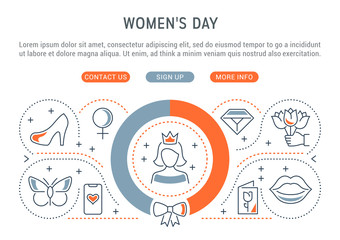 Vector Banner of the Women's Day.