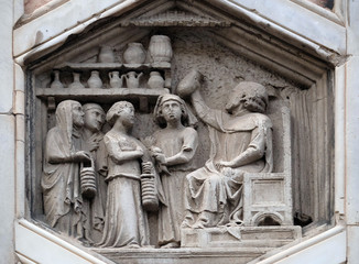 Allegory of medicine from the workshop of Andrea Pisano, Relief on Giotto Campanile of Cattedrale...