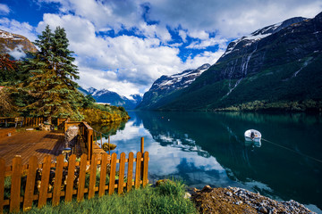 lovatnet lake Beautiful Nature Norway.