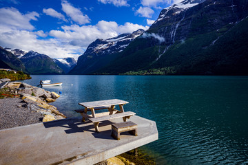 lovatnet lake Beautiful Nature Norway.