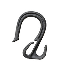 Plastic hook hanger isolated on white background