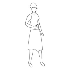 woman character outline