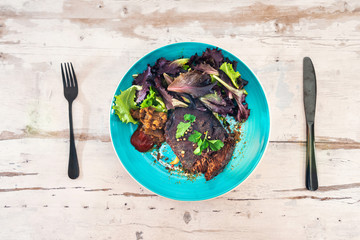 fondant beef paleron and its juice at the winemaker