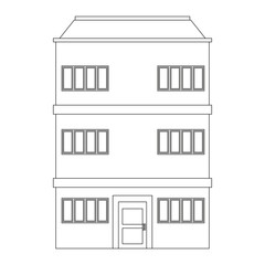 outline building house