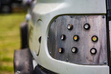 Self-made car diode rear lights with a metal