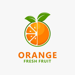 Orange fruit logo design