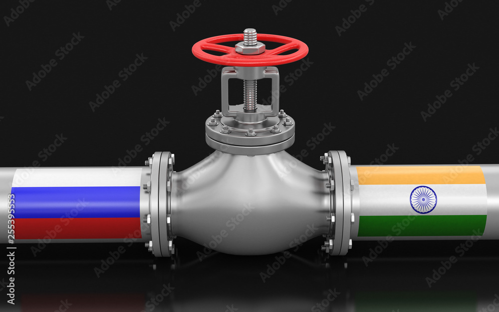 Poster pipeline with flags. image with clipping path