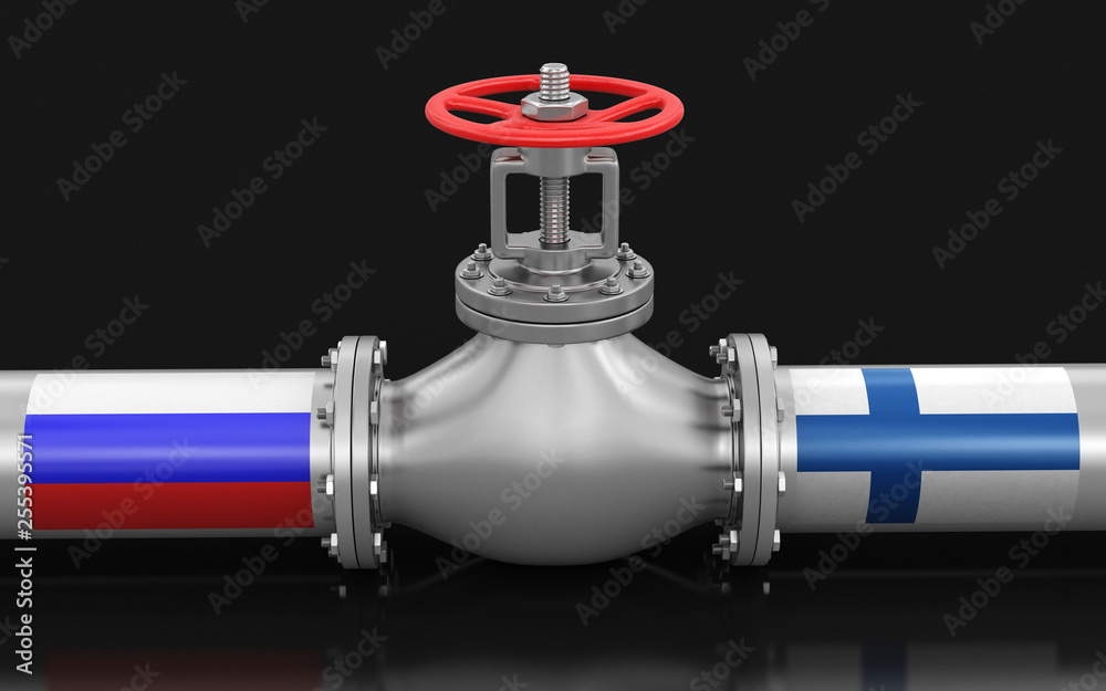 Poster pipeline with flags. image with clipping path
