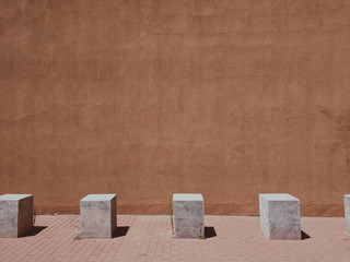 Architectural details of a building in Santa Fe, New Mexico