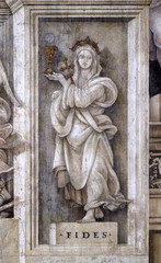 Obraz premium Fides, detail of Filippino Lippi's frescoes in the Strozzi Chapel of the Santa Maria Novella church in Florence, Italy