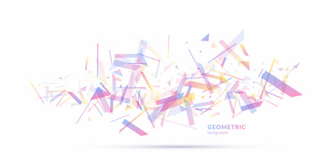 Abstract background with bright geometric shapes. Illustration for design.