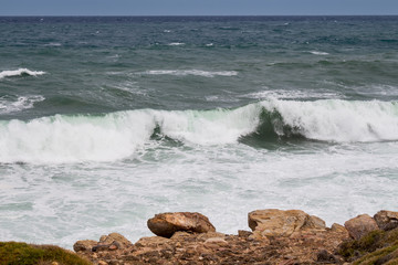 Fototapeta na wymiar Mediterranean sea waves