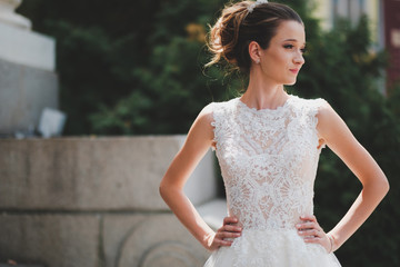 Bride in white dress