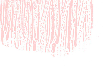 Grunge texture. Distress pink rough trace. Favorab