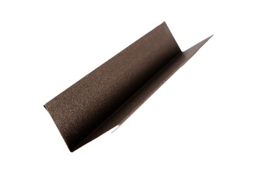 The fittings used at a house roof. Metal tile. Isolated on white background.