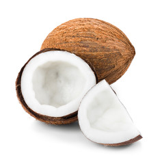 Coconut with half