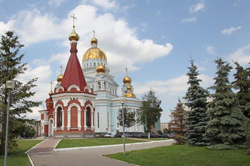 Fototapeta na wymiar The Cathedral of St. Theodore Ushakov in Saransk, Russia