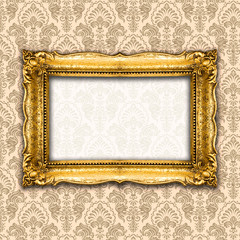 Big Retro Revival Old Gold Picture Frame