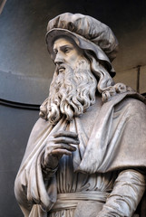 Leonardo da Vinci, statue in the Niches of the Uffizi Colonnade. The first half of the 19th Century...