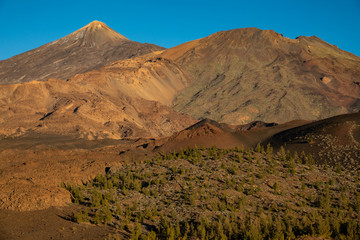 Dusk time at Teide and Pico viejo volcanoes