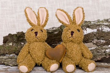Stuffed Animals Vintage Easter Bunnies