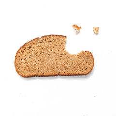 sliced of bread, isolated on a white background