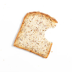 sliced of bread, isolated on a white background