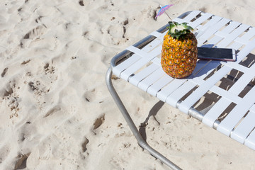 Piñacolada, rum and sand.