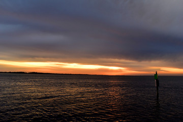 sunset off the coast of florida