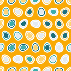 Easter eggs seamless pattern. Colored background. Vector illustration