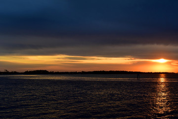 sunset off the coast of florida