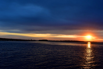 sunset off the coast of florida