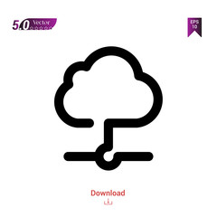 Outline cloud-computing icon isolated on white background. Best modern. Graphic design, mobile application, beauty icons 2019 year, user interface. Editable stroke. EPS10 format vector illustration
