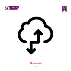 Outline cloud-computing icon isolated on white background. Best modern. Graphic design, mobile application, beauty icons 2019 year, user interface. Editable stroke. EPS10 format vector illustration