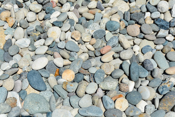 Cobblestone pebble texture background. Modern decorative material