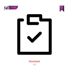 Outline clipboard icon isolated on white background. Best modern. Graphic design, mobile application, beauty icons 2019 year, user interface. Editable stroke. EPS10 format vector illustration