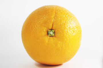 Close-up orange fruit isolated on white background