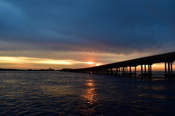 sunset over a bay in florida